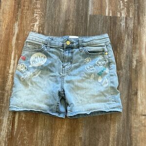 GB girls Blue Denim Shorts with Fun Embroidery